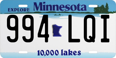 MN license plate 994LQI