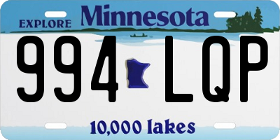 MN license plate 994LQP