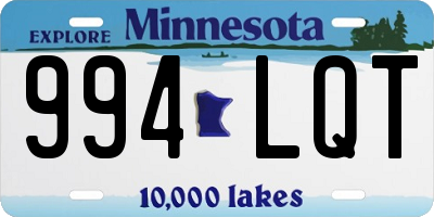 MN license plate 994LQT