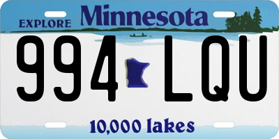 MN license plate 994LQU