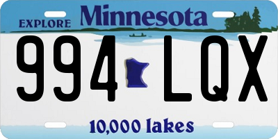 MN license plate 994LQX