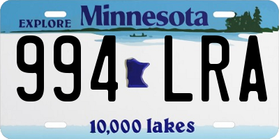 MN license plate 994LRA