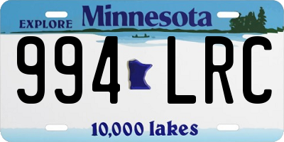 MN license plate 994LRC