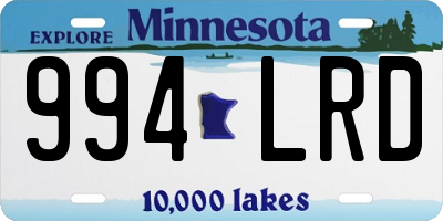 MN license plate 994LRD