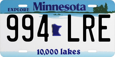 MN license plate 994LRE