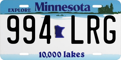 MN license plate 994LRG