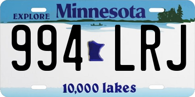 MN license plate 994LRJ