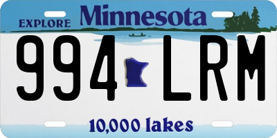 MN license plate 994LRM