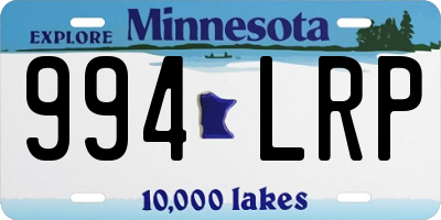 MN license plate 994LRP