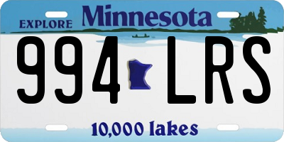 MN license plate 994LRS