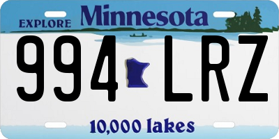 MN license plate 994LRZ