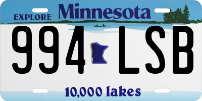 MN license plate 994LSB