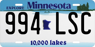MN license plate 994LSC