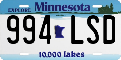 MN license plate 994LSD