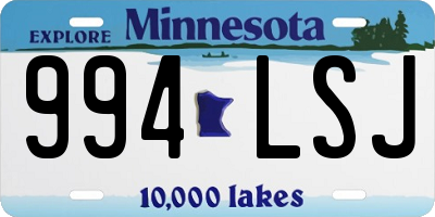 MN license plate 994LSJ
