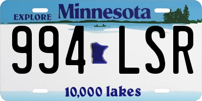 MN license plate 994LSR