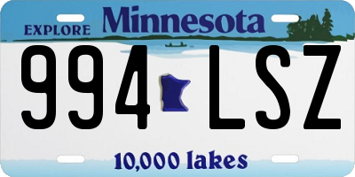 MN license plate 994LSZ