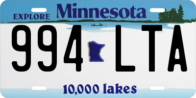 MN license plate 994LTA