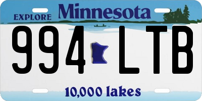 MN license plate 994LTB