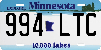 MN license plate 994LTC