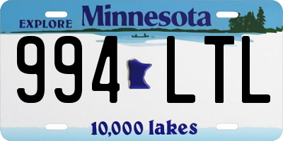 MN license plate 994LTL