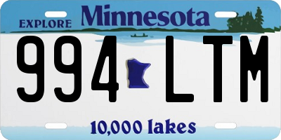 MN license plate 994LTM