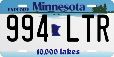 MN license plate 994LTR