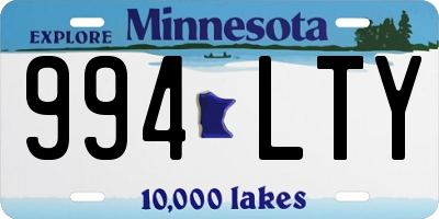 MN license plate 994LTY
