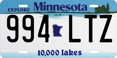 MN license plate 994LTZ