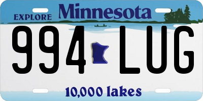 MN license plate 994LUG