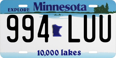 MN license plate 994LUU