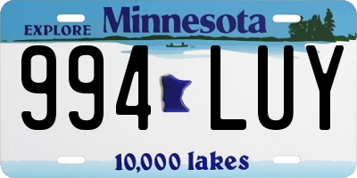MN license plate 994LUY
