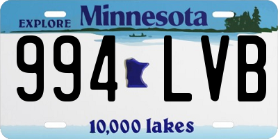 MN license plate 994LVB