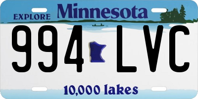 MN license plate 994LVC