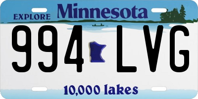 MN license plate 994LVG