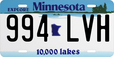 MN license plate 994LVH