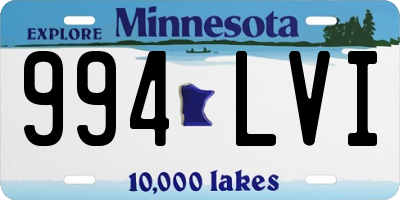 MN license plate 994LVI