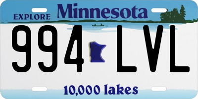 MN license plate 994LVL