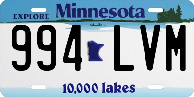 MN license plate 994LVM