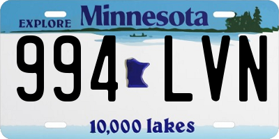 MN license plate 994LVN