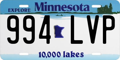 MN license plate 994LVP