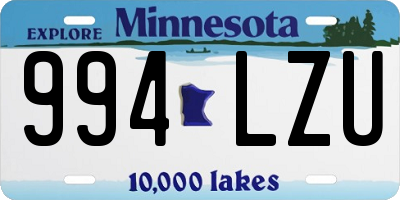 MN license plate 994LZU