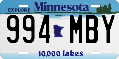 MN license plate 994MBY