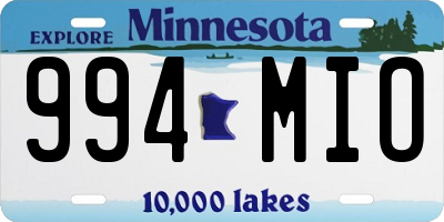 MN license plate 994MIO