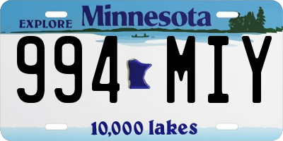 MN license plate 994MIY