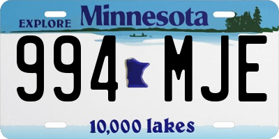 MN license plate 994MJE