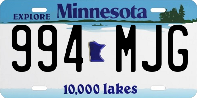MN license plate 994MJG
