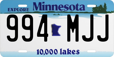 MN license plate 994MJJ