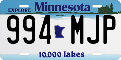 MN license plate 994MJP