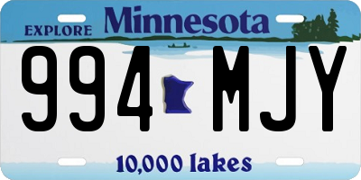 MN license plate 994MJY
